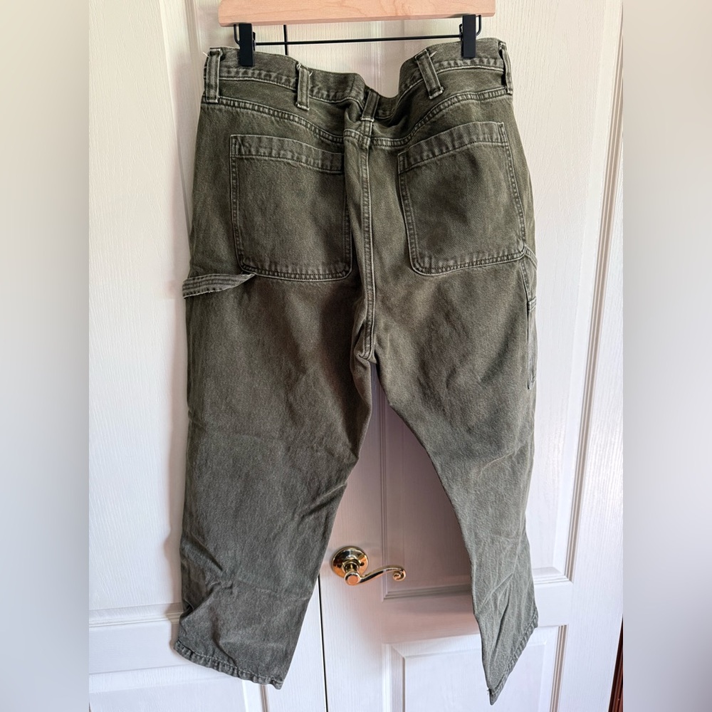Men’s Abercrombie & Fitch Loose Fit Carpenter Jeans - Green - Picture 3 of 5